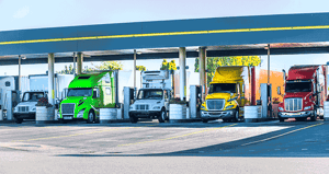 Trucks Getting Gas